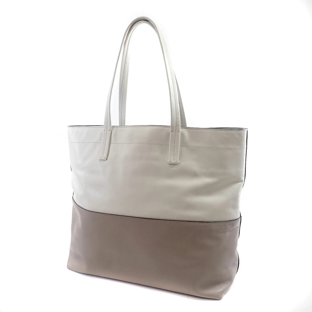 Miu Miu Calfskin Tote Motif Bag Bicolor Black